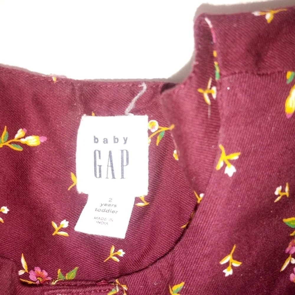 Girls Gap floral short sleeve button down shirt - Picture 7 of 14